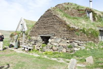 The sod house up closer