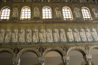 a line of saints in Sant’ Apollinare Nuovo