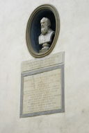 Bust and plaque to the Divine Galileo