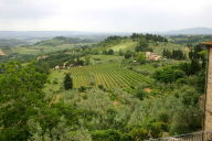 view from bus stop in San Gimignano