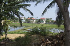 Shrimp pond and residences, I