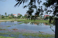 Shrimp pond and residences, II
