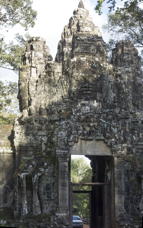 East Gate closeup from within Angkor Thom