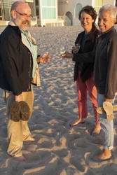Dar, Sue, and Mark on the beach, I