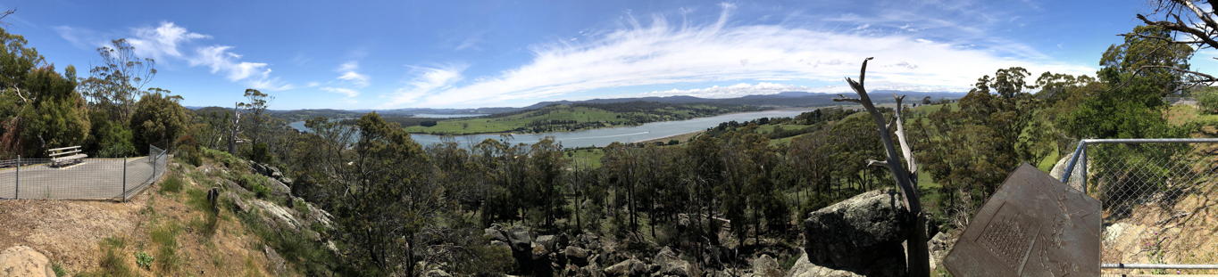 panorama with the river Tamar in the background